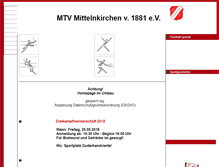 Tablet Screenshot of mtv-mittelnkirchen.de